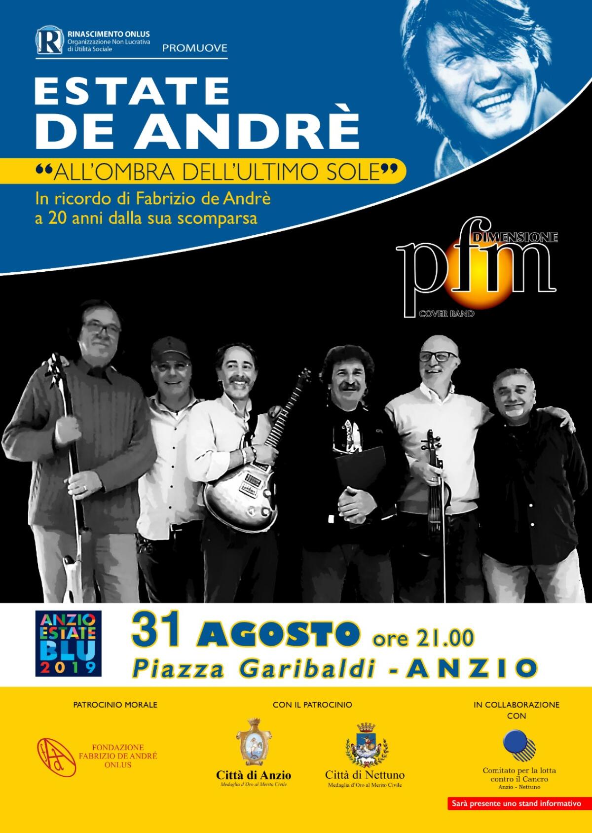Estate De Andrè, ad Anzio un concerto dedicato al grande Faber - 