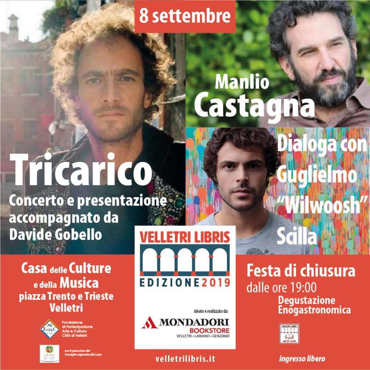 “Velletri Libris” questa domenica arriva il noto youtuber “Wilwoosh”;  in programma anche il concerto di Tricarico. - 