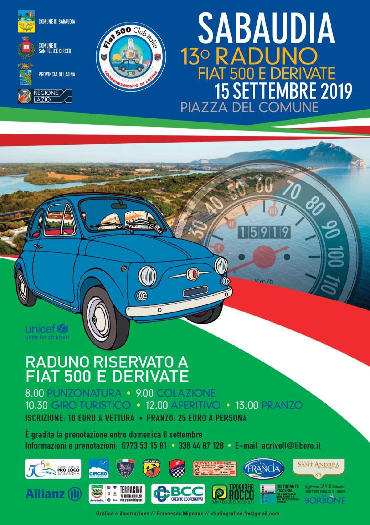 A Sabaudia torna il raduno delle Fiat 500 - 