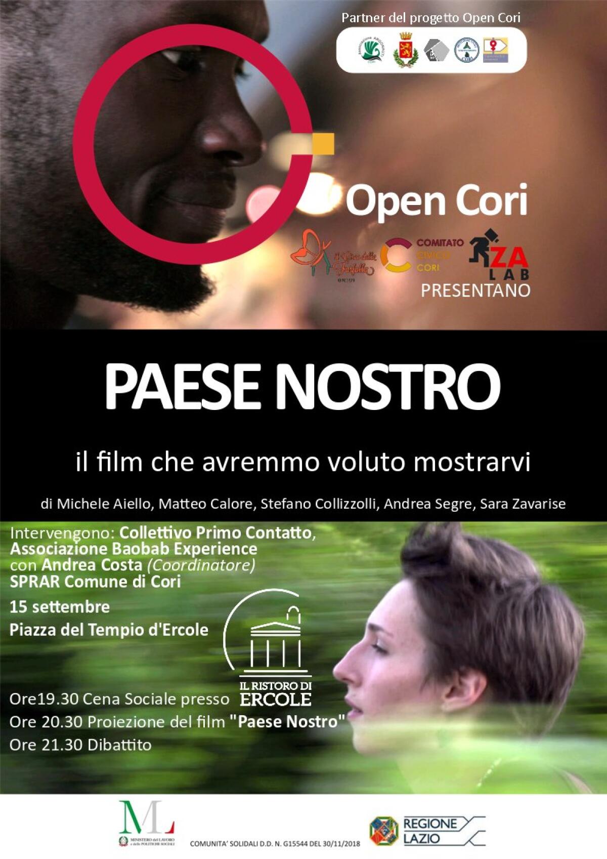 A Cori la proiezione del film "Paese Nostro" - 