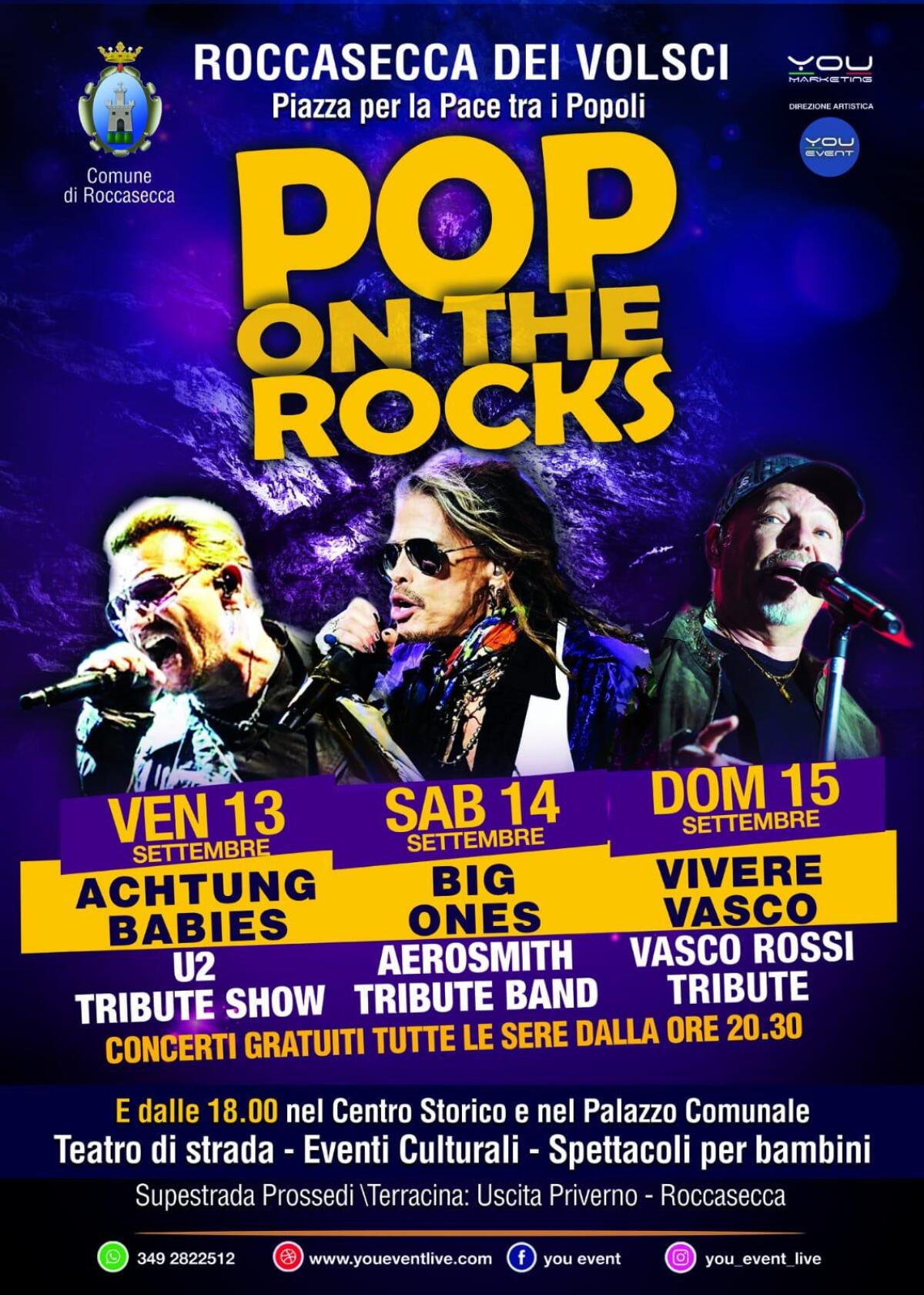 “Pop on the Rocks”, 3 serate evento a Roccasecca dei Volsci - 