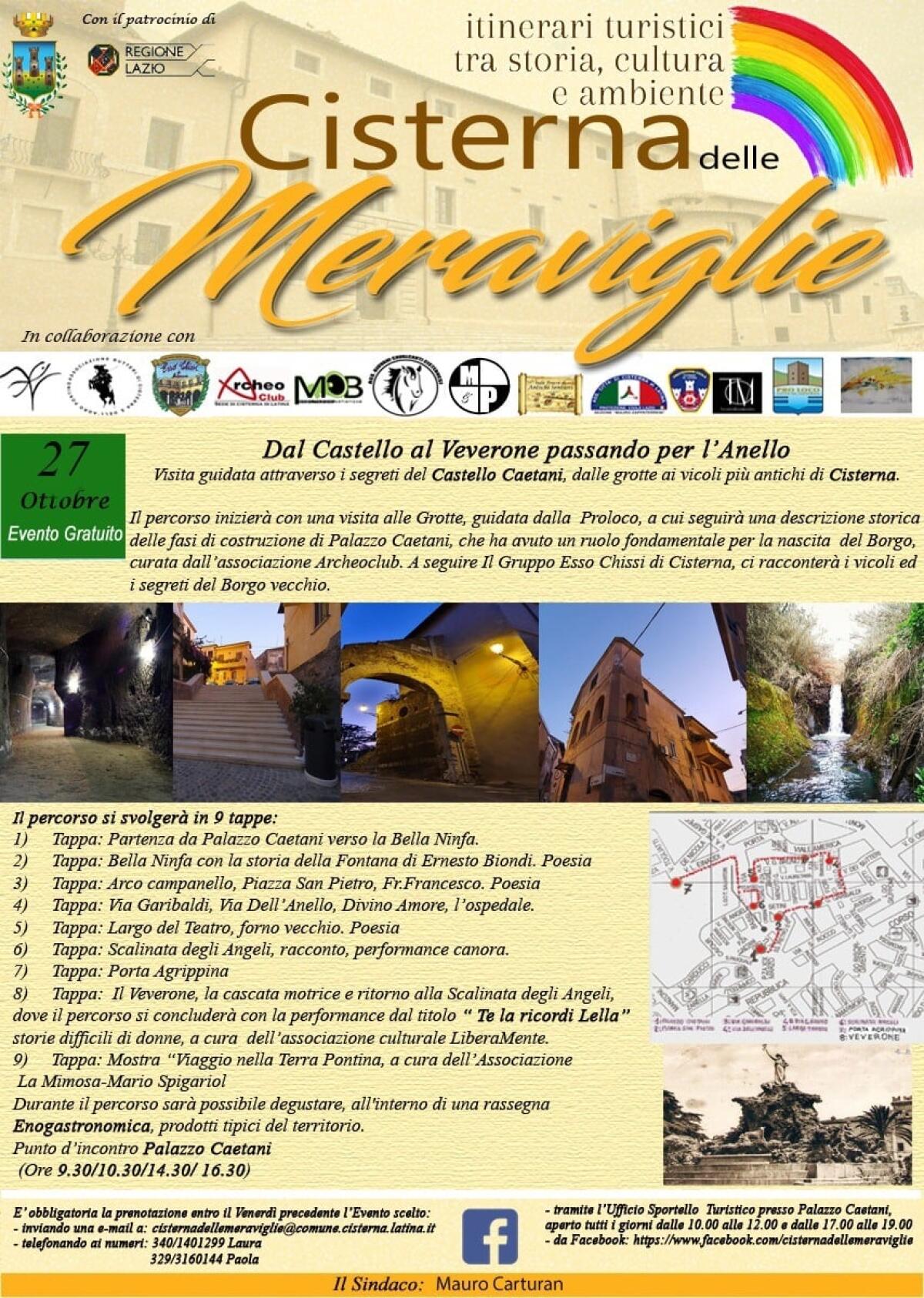 Cisterna delle Meraviglie, 2 appuntamenti in centro - 