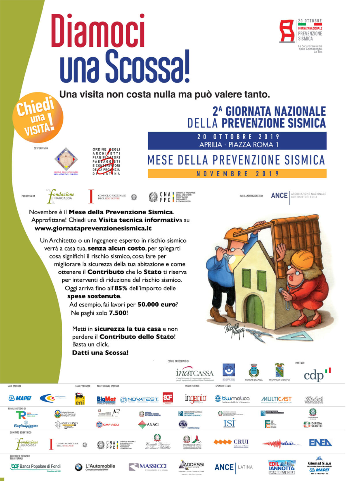 Anche ad Aprilia domenica 20 ottobre si celebra la seconda “Giornata Nazionale della Prevenzione Sismica”. - 