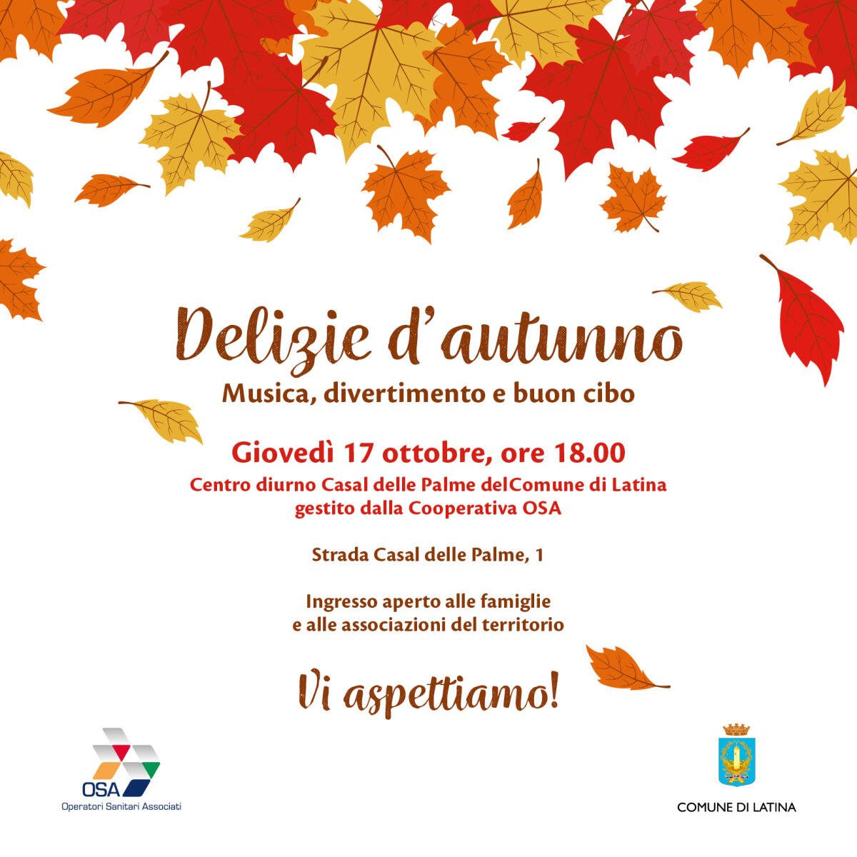 A Latina "Delizie di autunno", una cena comunitaria - 