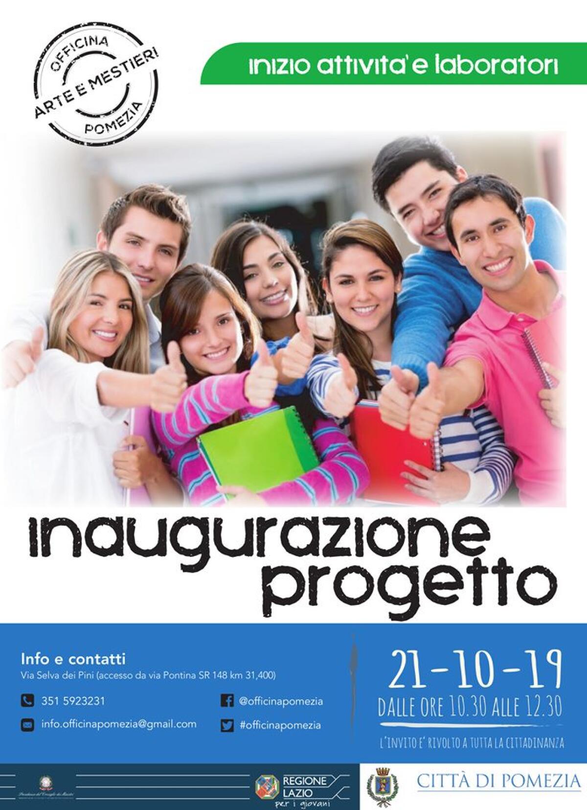 Inaugurata a Pomezia l'Officina dell'Arte e dei Mestieri - 