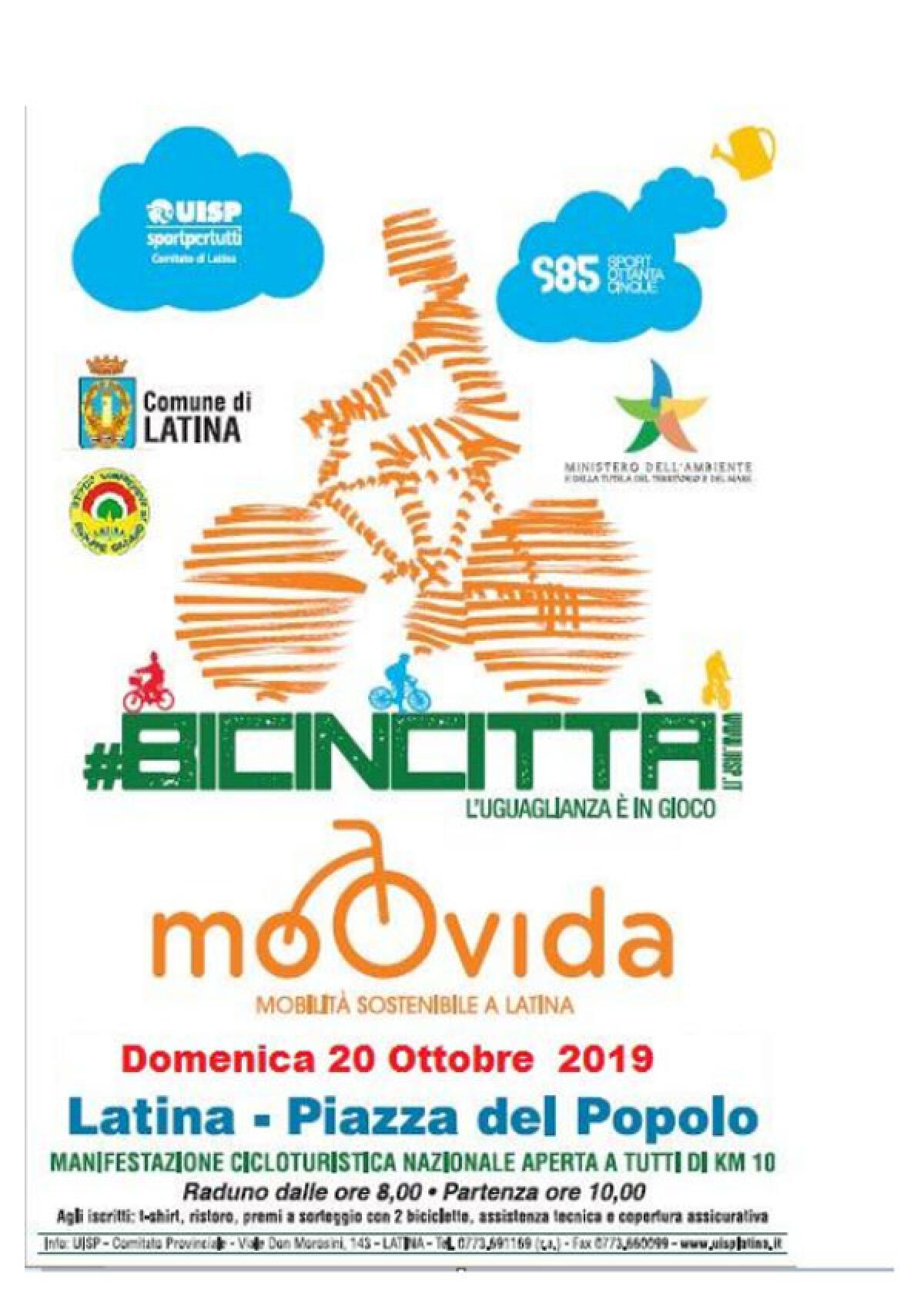 A Latina questa domenica il Bicincittà-Moovida: già registrate oltre mille adesioni. - 