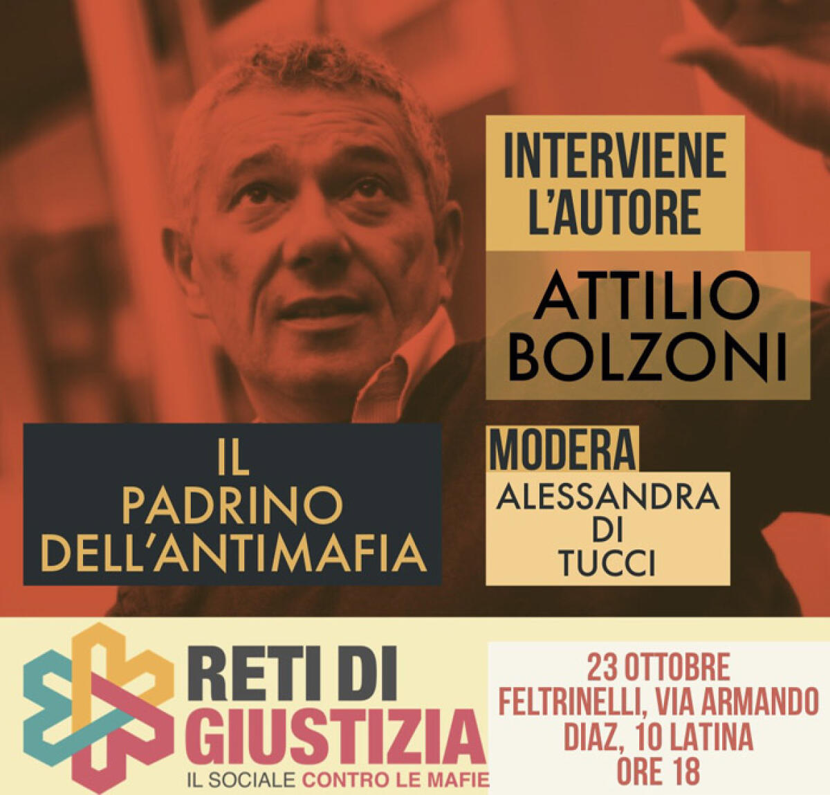 Attilio Bolzoni questo mercoledì a Latina per presentare “Il padrino dell’antimafia”. - 