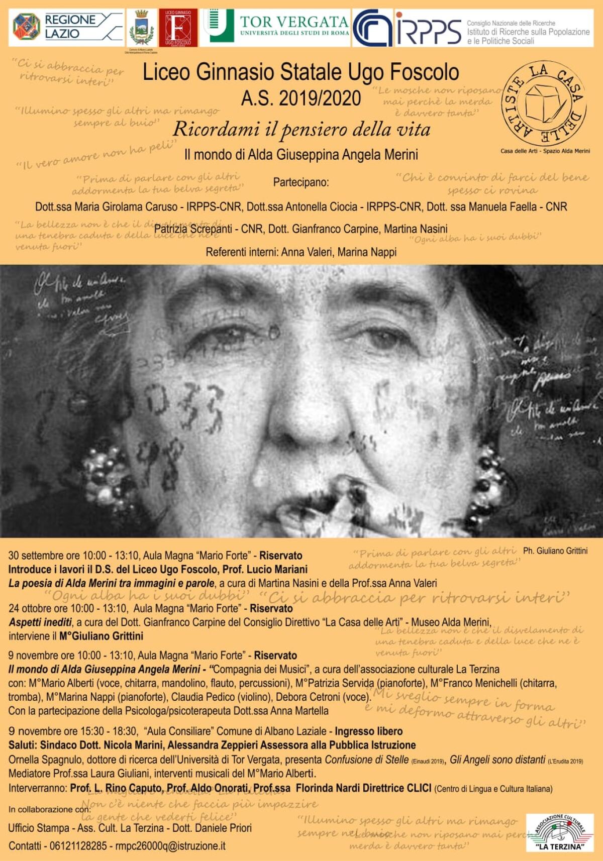 Ad Albano un sabato interamente dedicato ad Alda Merini. - 