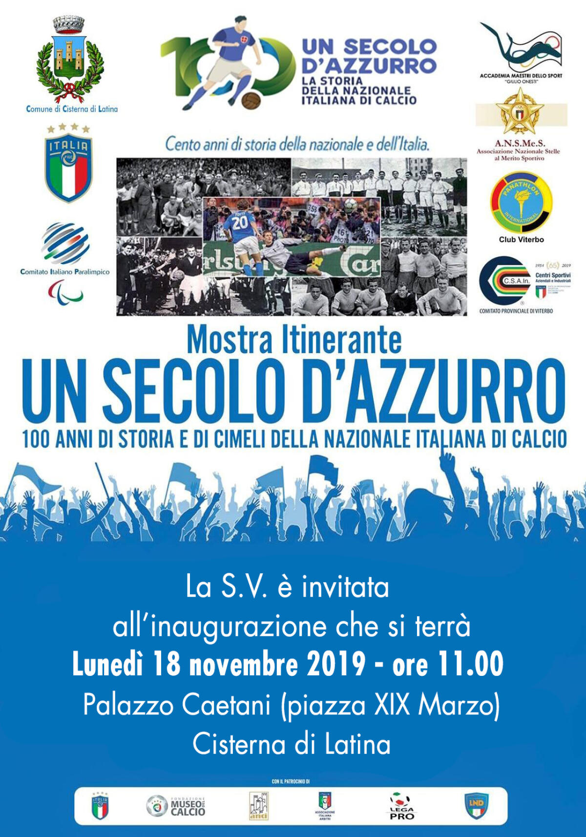 A Cisterna una mostra completa sulla Nazionale italiana di Calcio - 