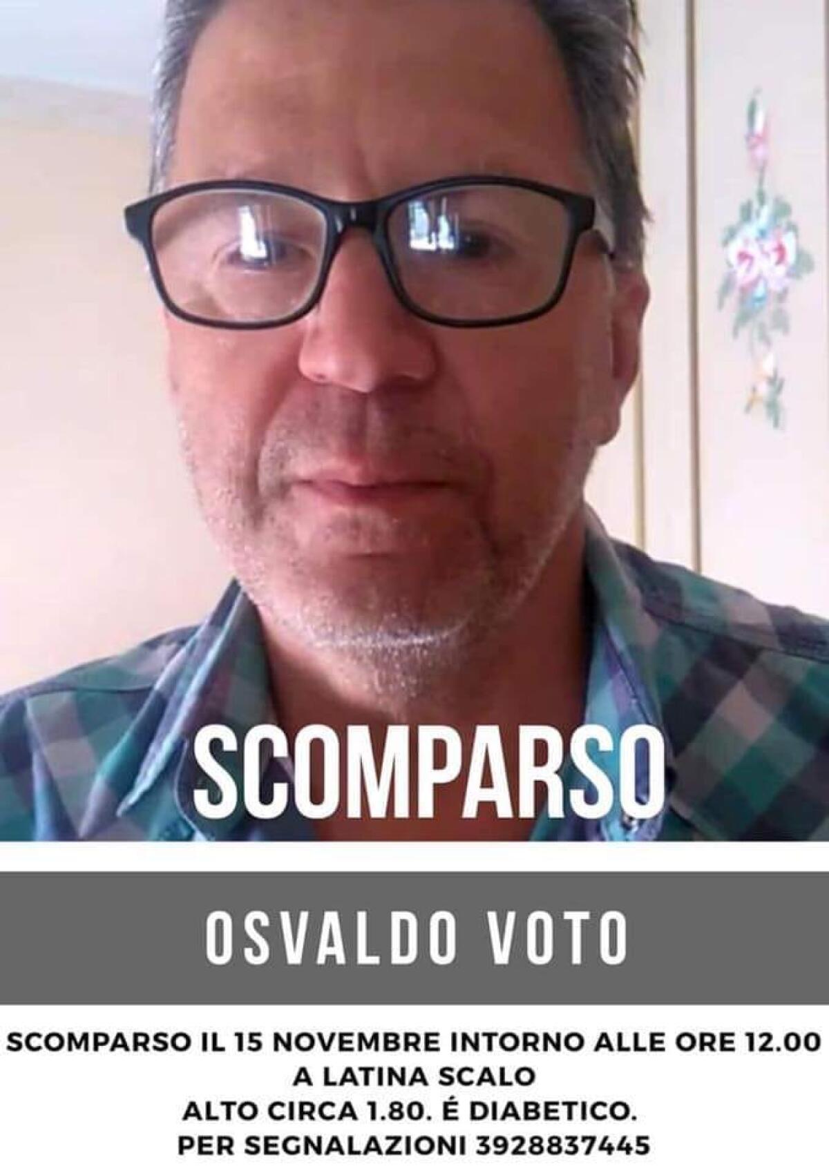 Riprese all'alba le ricerche di Osvaldo Voto, scomparso a Latina Scalo - 