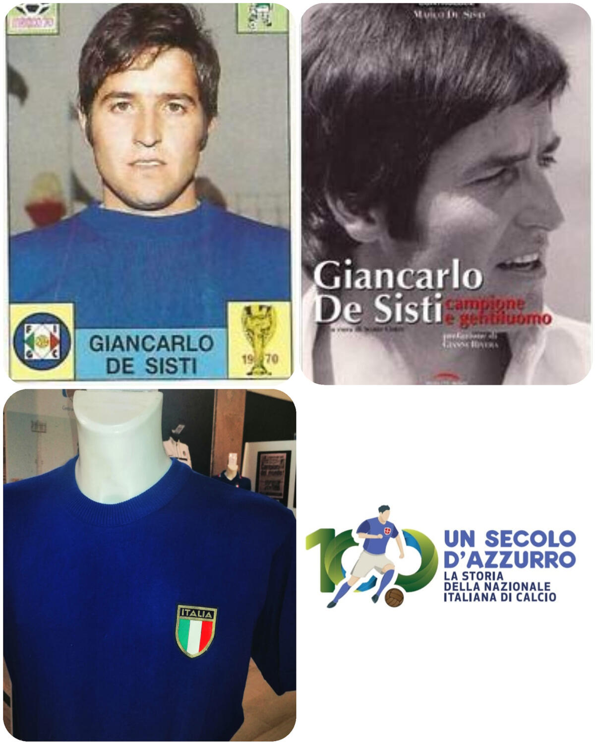 "Un secolo d'Azzurro", la mostra a Cisterna: c'è anche il campione Giancarlo De Sisti - 