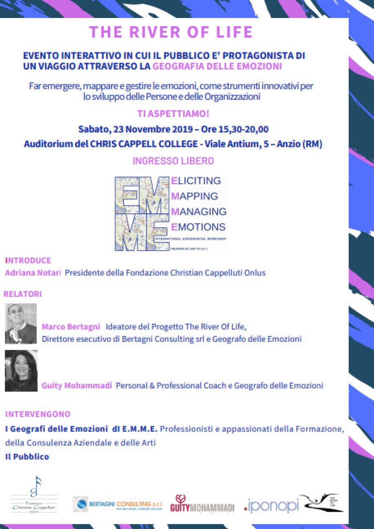 The River of Life, viaggio interattivo all'Auditorium del Chris Cappell College di Anzio - 