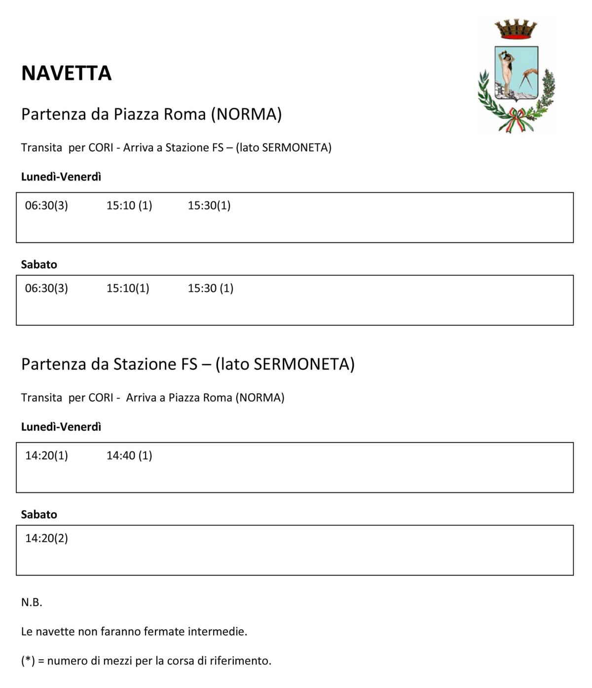 NORMA – Chiusura della strada Norbana per caduta massi: da questo lunedì il Comune mette a disposizione un servizio navetta. - 