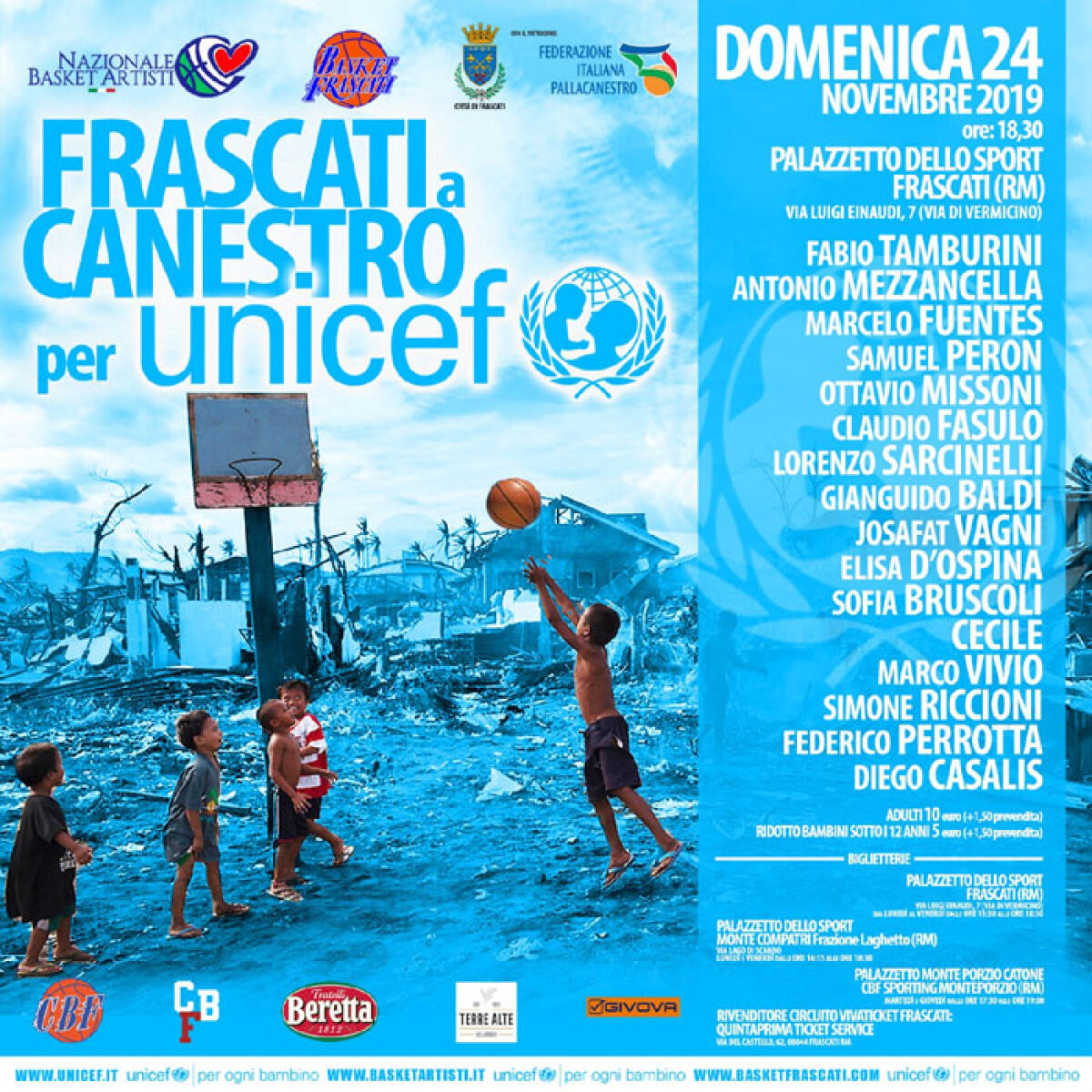 Frascati a Canestro per Unicef: il 24 Novembre un evento di sport e solidarietà. - 