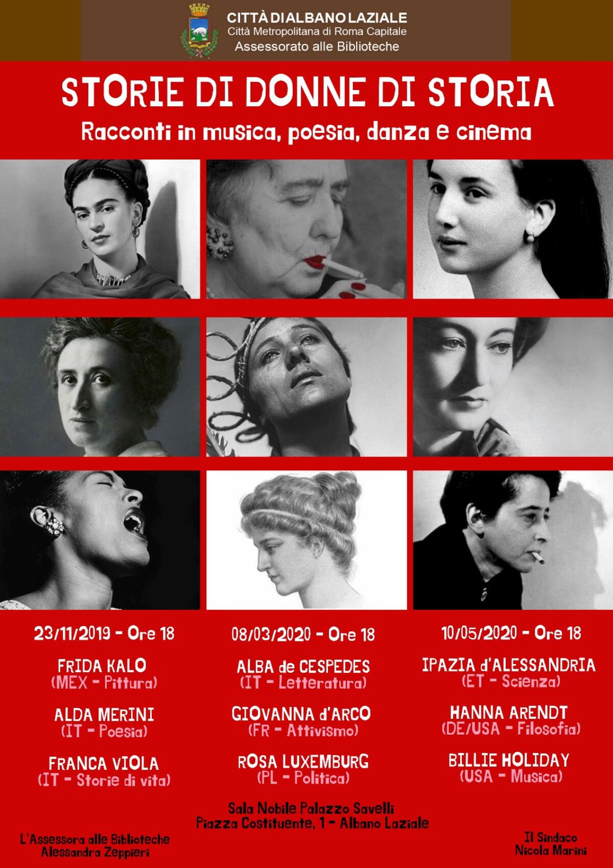 Ad Albano l’evento “Storie di donne di storia – Racconti in musica, poesia, danza e cinema”. - 