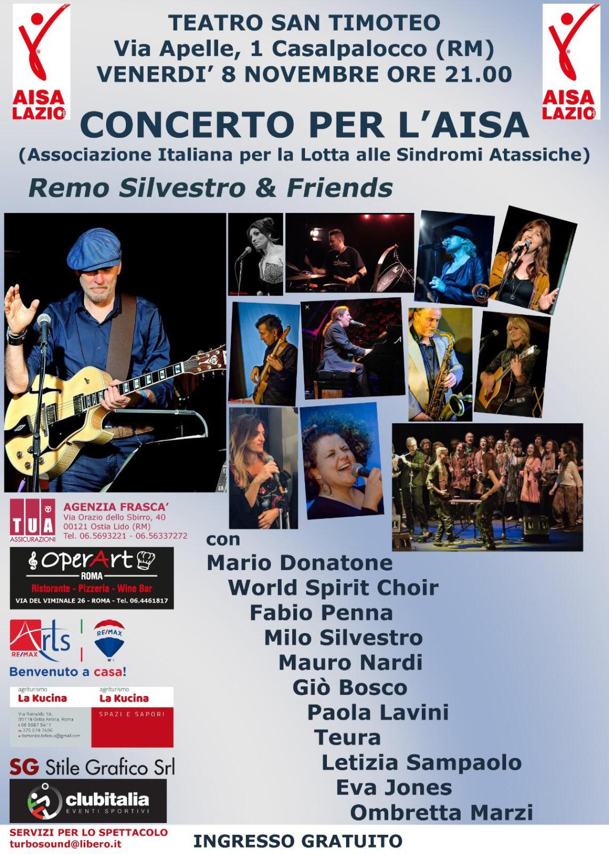 Concerto dell’Aisa per raccogliere fondi per il centro atassie e disturbi del movimento di Aprilia. - 