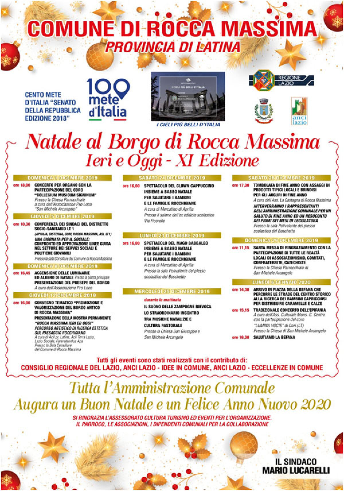 ROCCA MASSIMA - al via l’11esima edizione del “Natale Rocchigiano”. - 