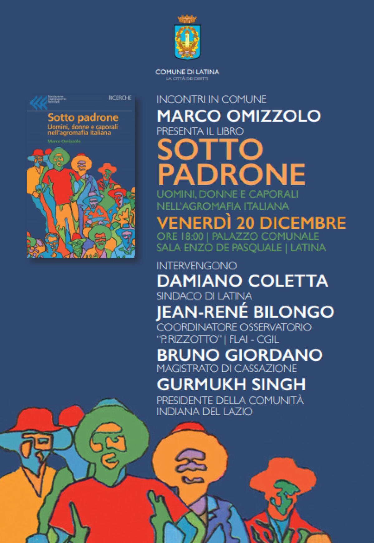 A Latina la presentazione del nuovo libro di Marco Omizzolo - 