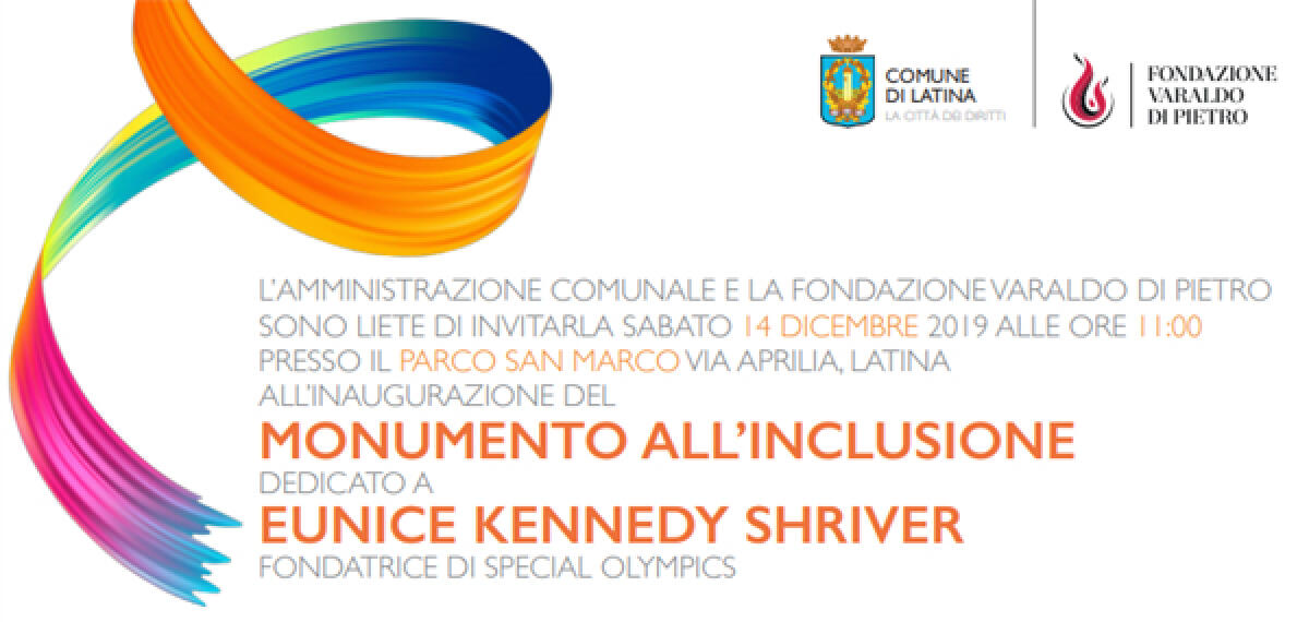 Questo sabato 14 Dicembre al Parco San Marco di Latina l’inaugurazione del Monumento all’Inclusione. - 