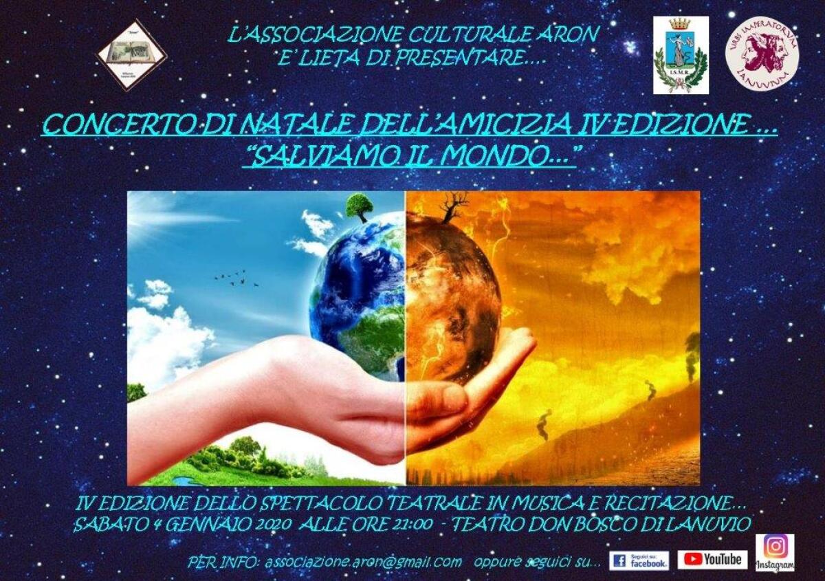 Concerto di Natale per dire "no" all'inquinamento con l'associazione Aron di Lanuvio - 