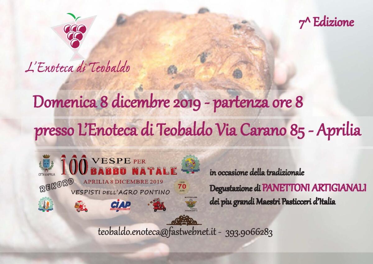 Ad Aprilia domenica 8 dicembre Babbo Natale in Vespa - 
