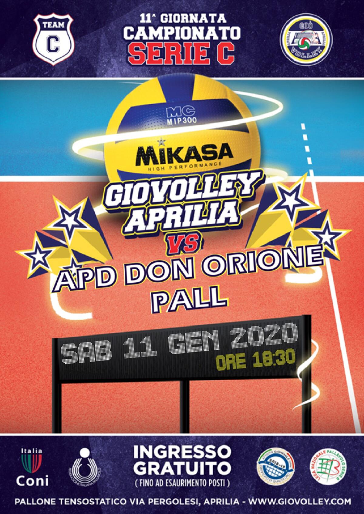 Pallavolo femminile di serie C: la Giò Volley Aprilia attende la visita del Don Orione. - 