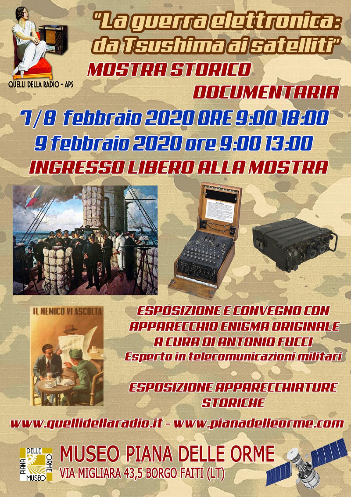 “La guerra elettronica: da Tsushima ai satelliti”, la nuova mostra al Museo di Piana delle Orme - 