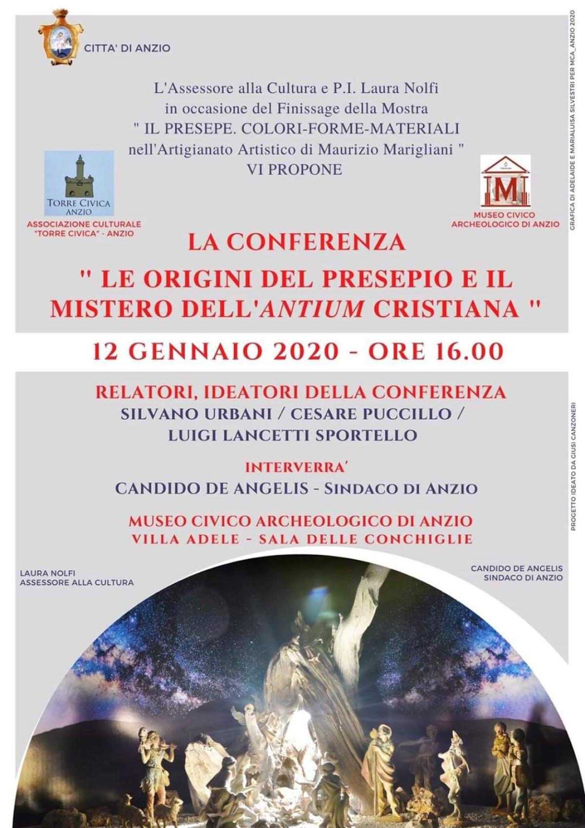 Al Museo Civico Archeologico la conferenza "Le origini del presepio ed il mistero dell’Antium cristiana”. - 