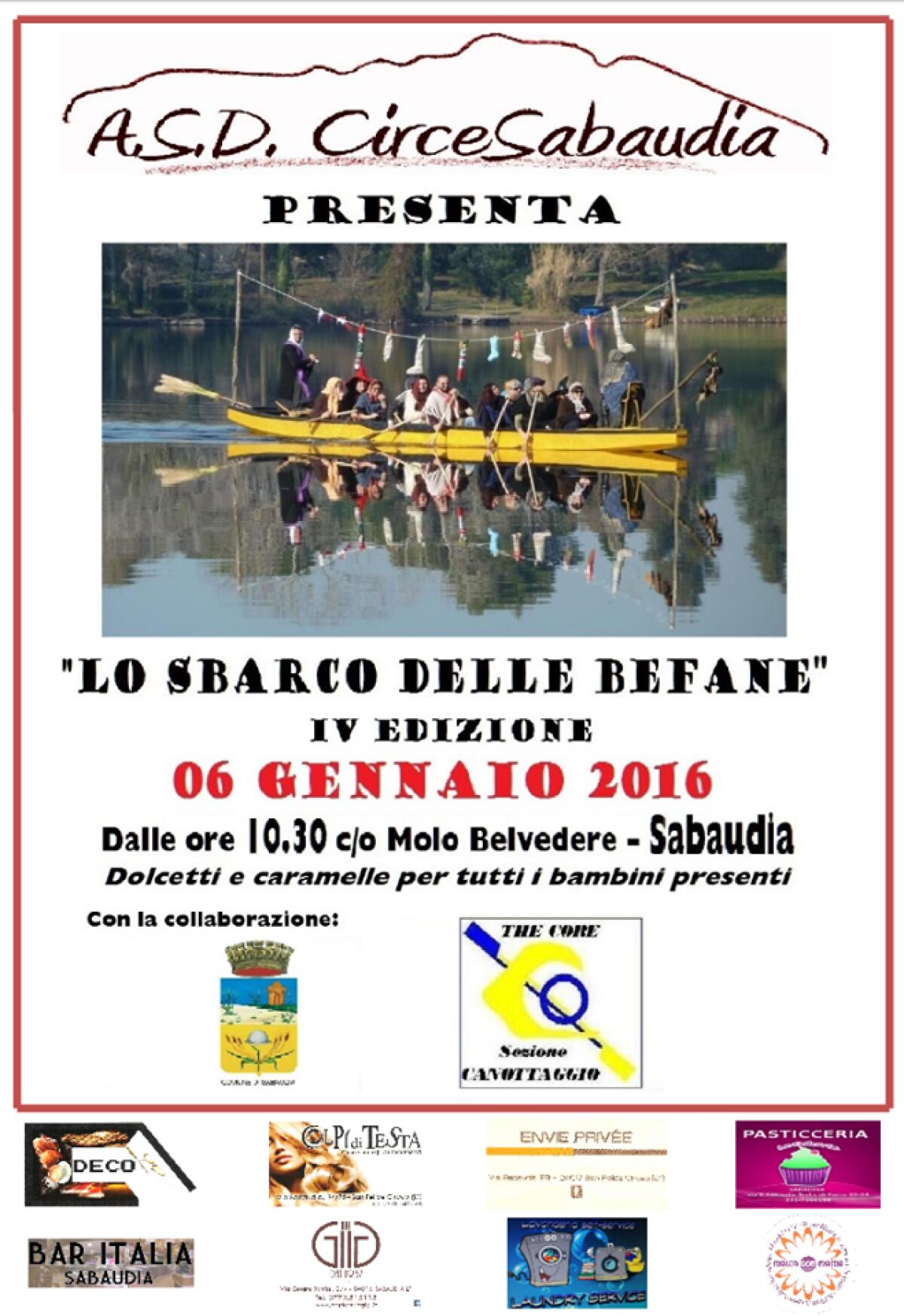 Due giorni di eventi a Sabaudia, domenica 5 e lunedì 6 Gennaio, per salutare le festività. - 