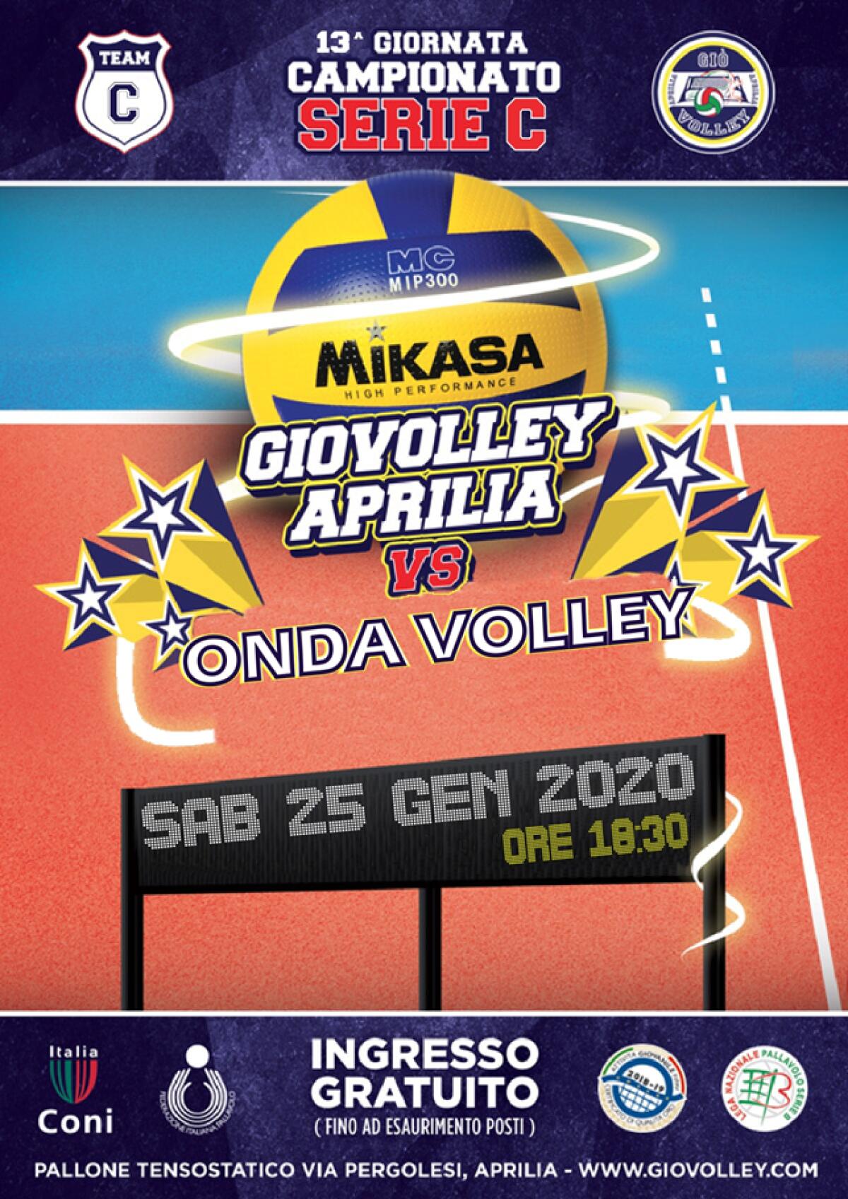 Pallavolo femminile di serie C: la Giò Volley Aprilia oggi affronta l'Onda Volley. - 