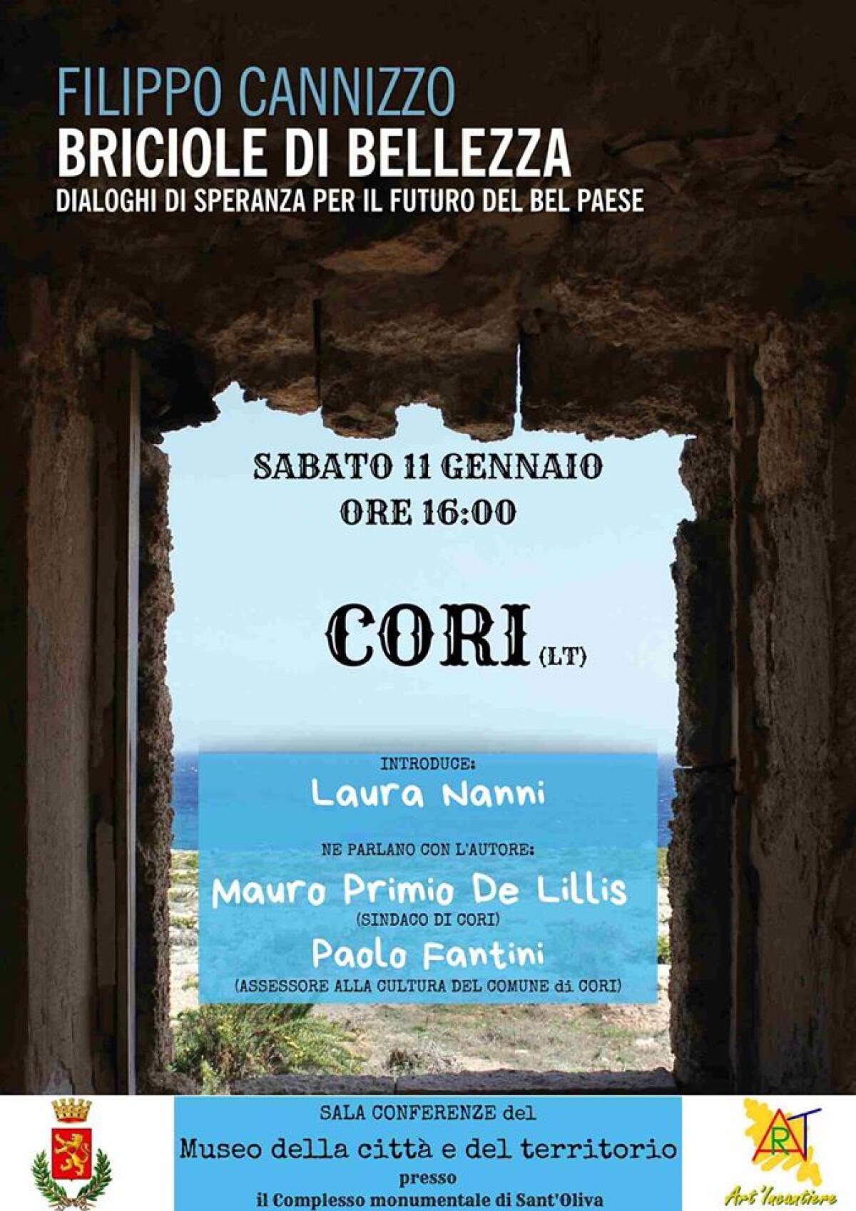 A Cori arrivano le “Briciole di Bellezza” di Filippo Cannizzo. Questo sabato la presentazione del libro. - 