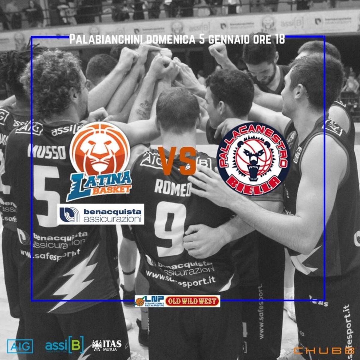 Basket A2 Old Wild West: Latina attende la Pallacanestro Biella. - 