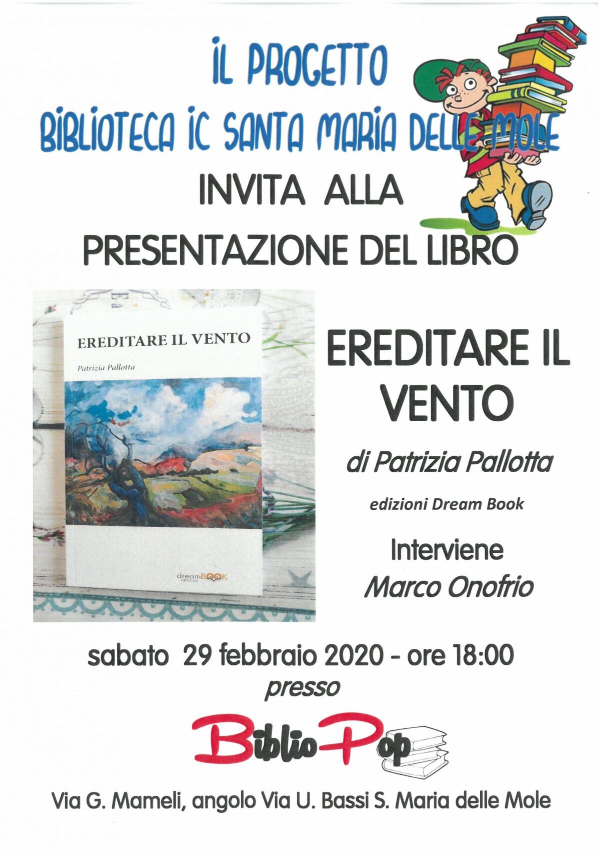 A Marino la presentazione del libro “Ereditare il vento” della poetessa Patrizia Pallotta. - 
