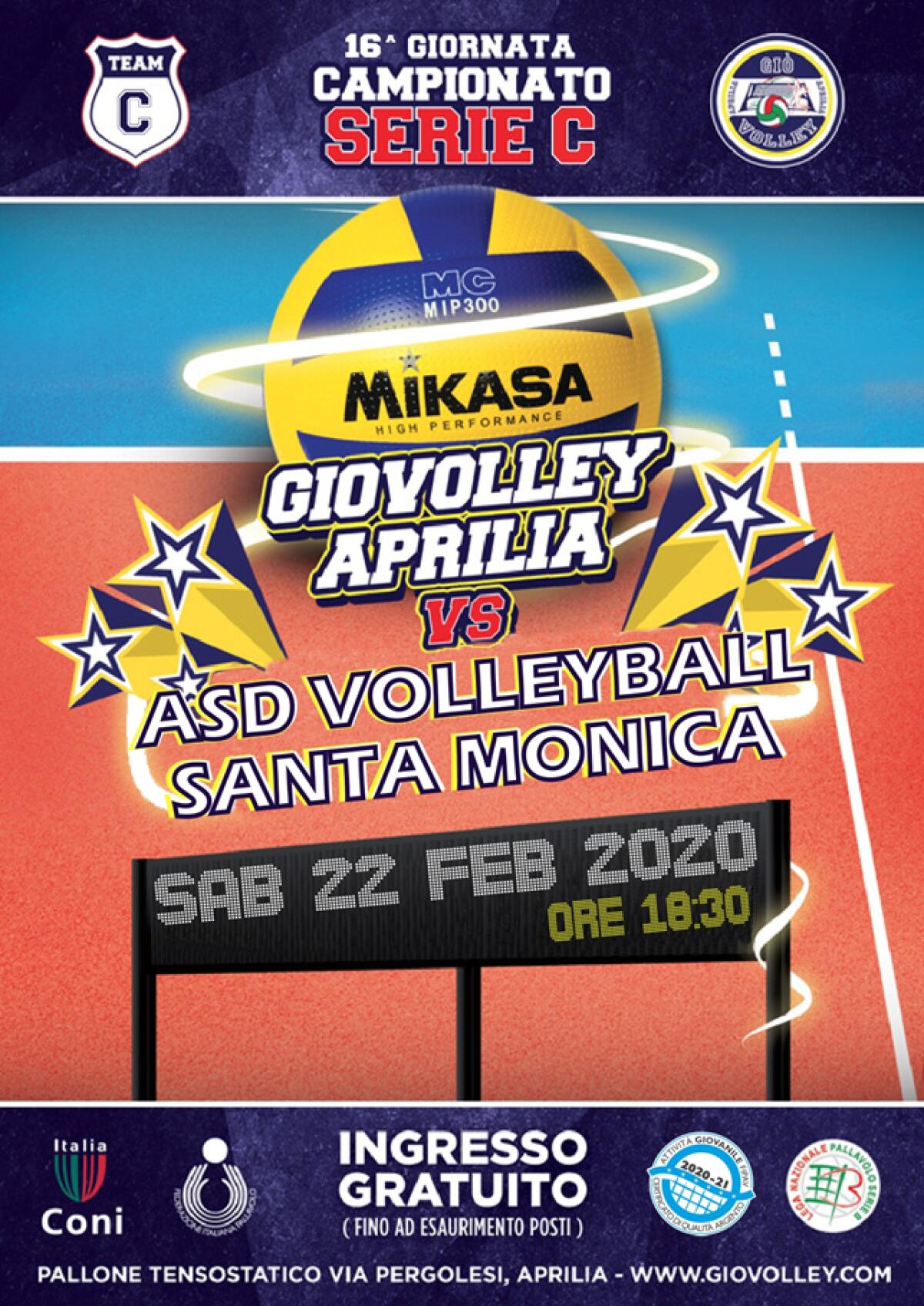 Pallavolo femminile serie C: la Giò Volley Aprilia questo sabato in casa contro il Santa Monica. - 