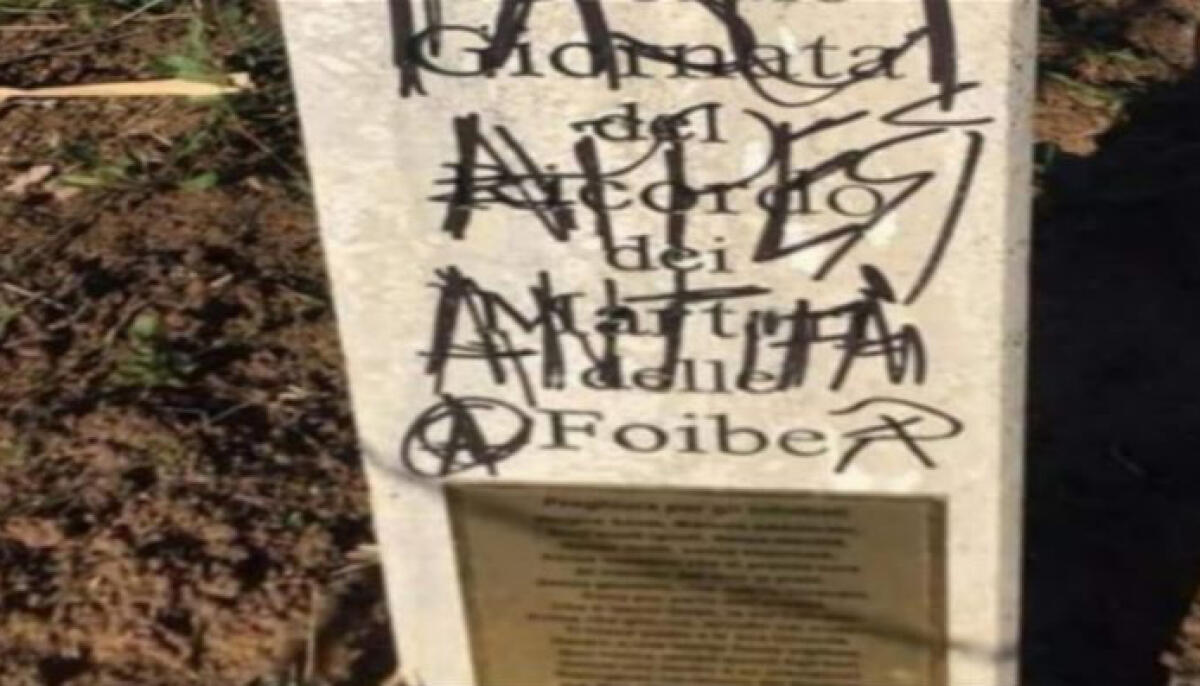 Sfregiata la stele in ricordo dei martiri delle Foibe a Pomezia, l'Anpi: "Atto vandalico da condannare" - 