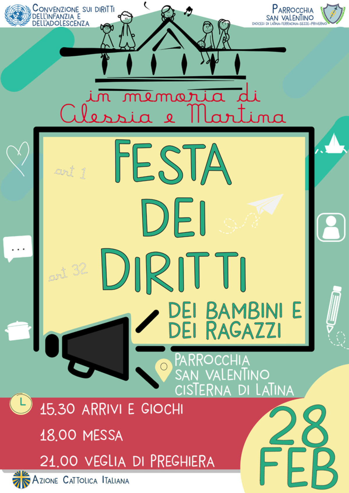 Questo venerdì a Cisterna la “Festa dei Diritti dei Bambini e Ragazzi” in memoria di Alessia e Martina Capasso. - 