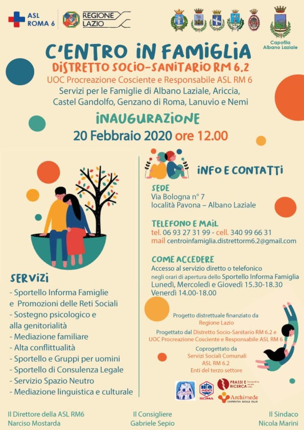 "C'entro in famiglia", il taglio del nastro ad Albano - 