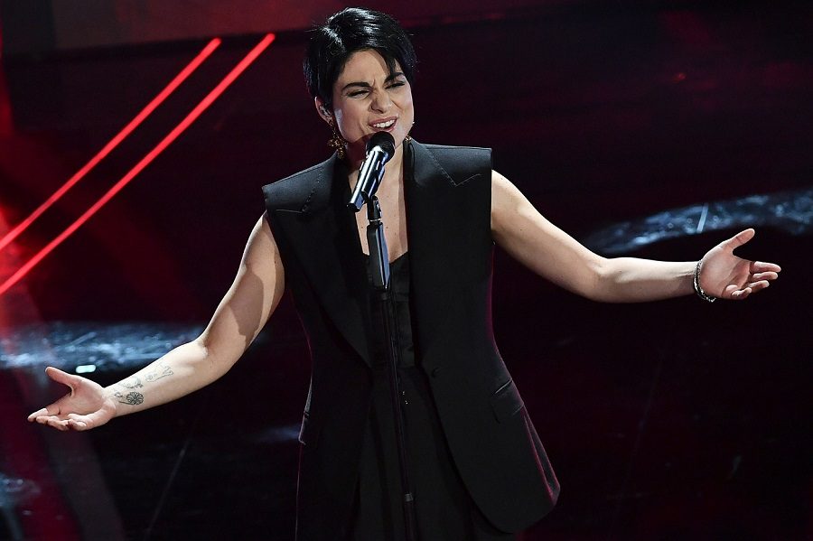 Giordana Angi sul palco dell'Ariston