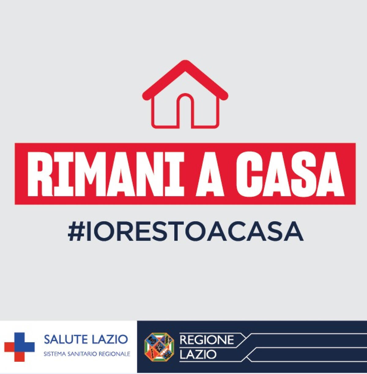 Regione Lazio, per fermare il coronavirus parte la campagna "Io resto a casa" - 