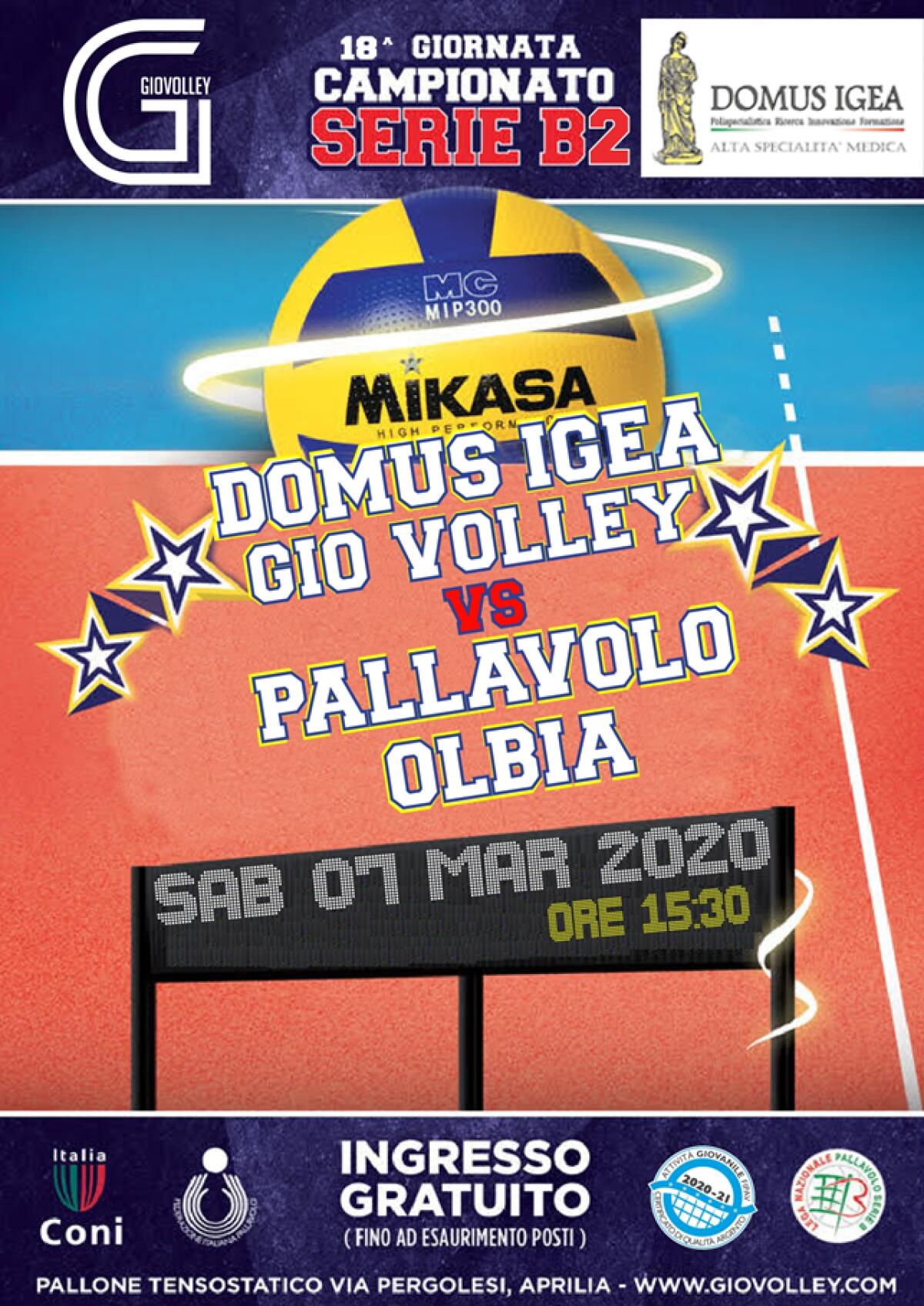 Pallavolo femminile B2: la Giò Volley Aprilia attende la visita dell'Olbia. - 