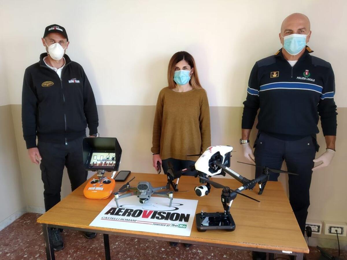 Coronavirus, controlli con i droni sino al primo maggio nel Comune di Rocca di Papa. - 