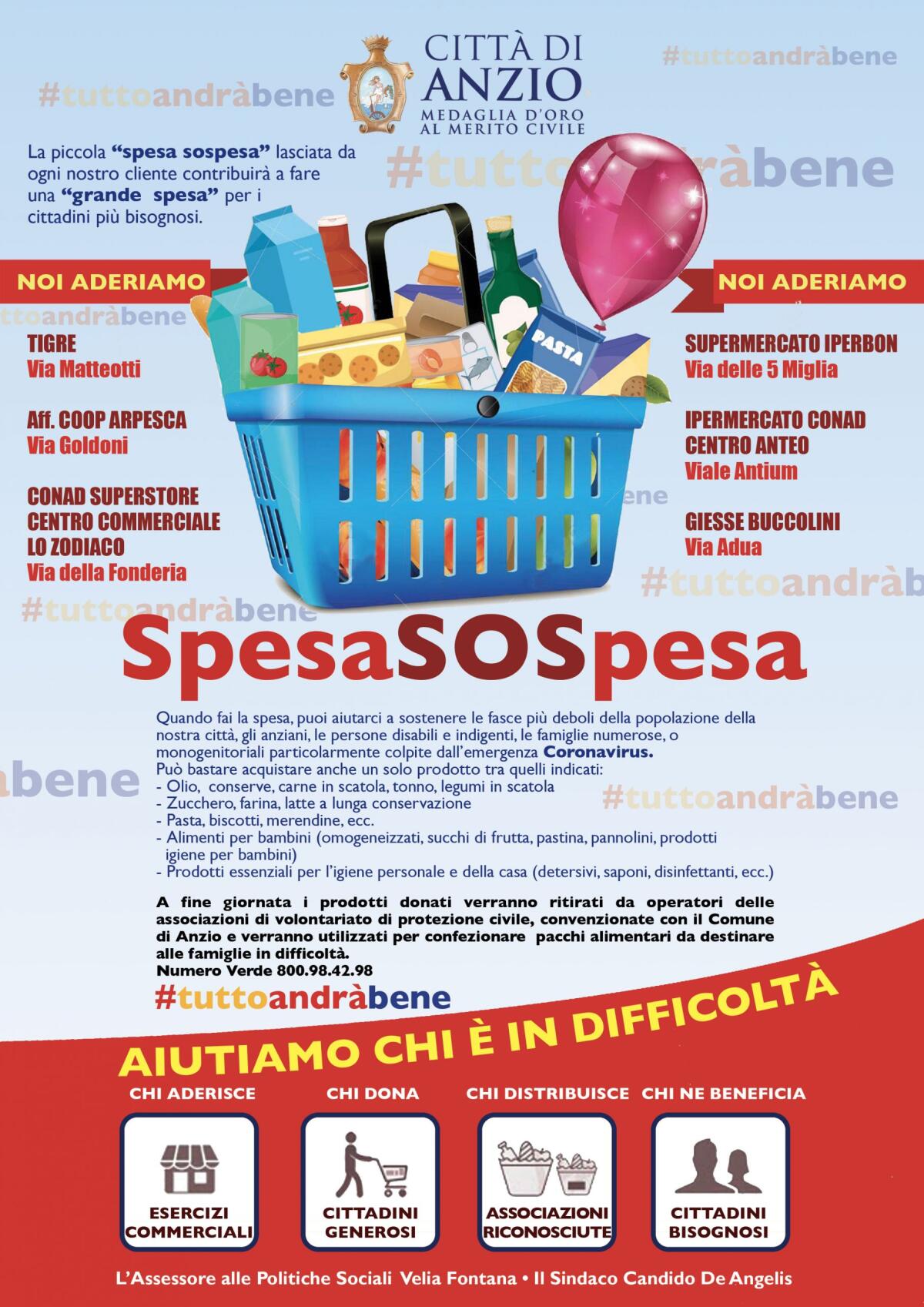Al via anche ad Anzio il progetto sociale “SpesaSOSpesa” - 