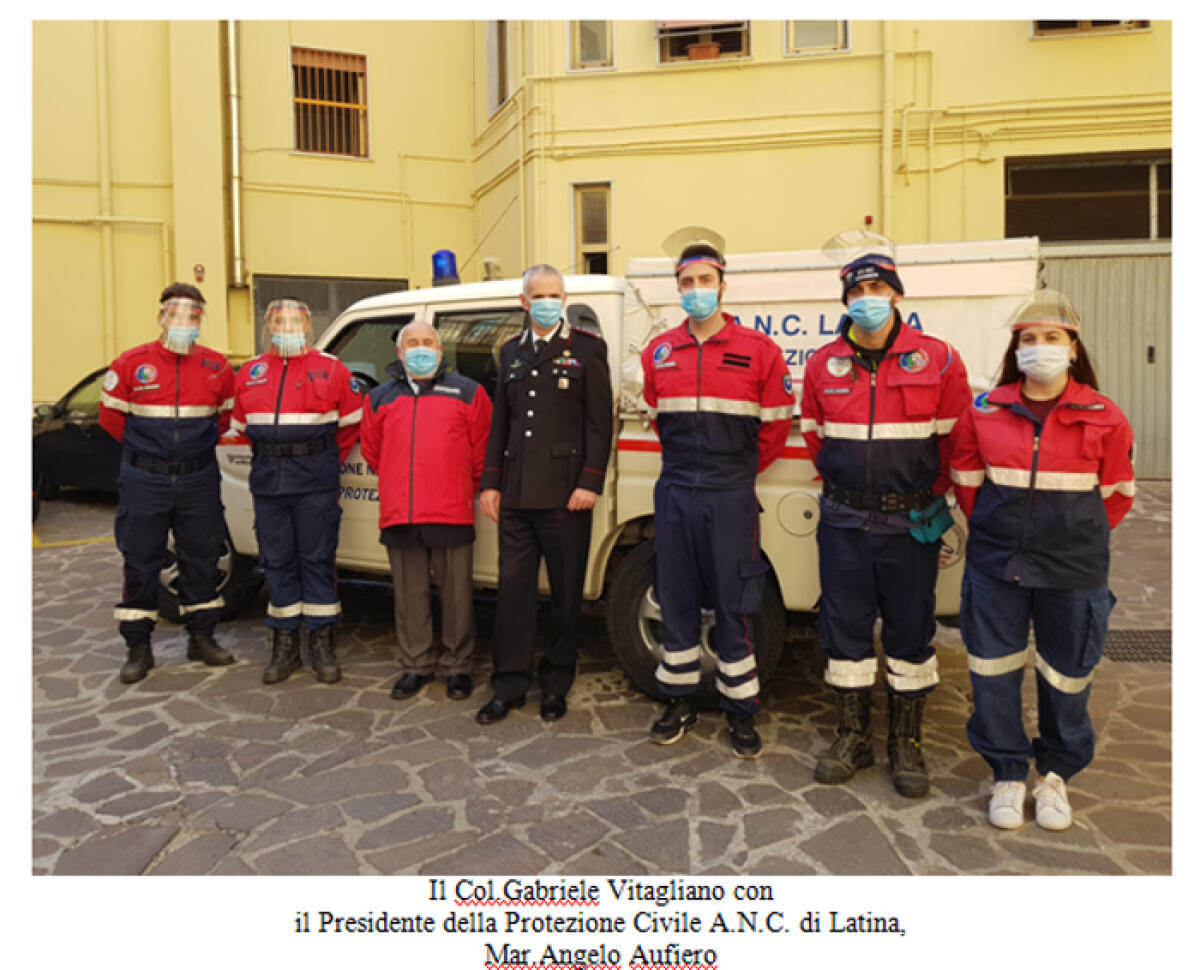 Carabinieri e protezione civile Anc insieme a Latina per i più fragili per questa emergenza Covid. - 