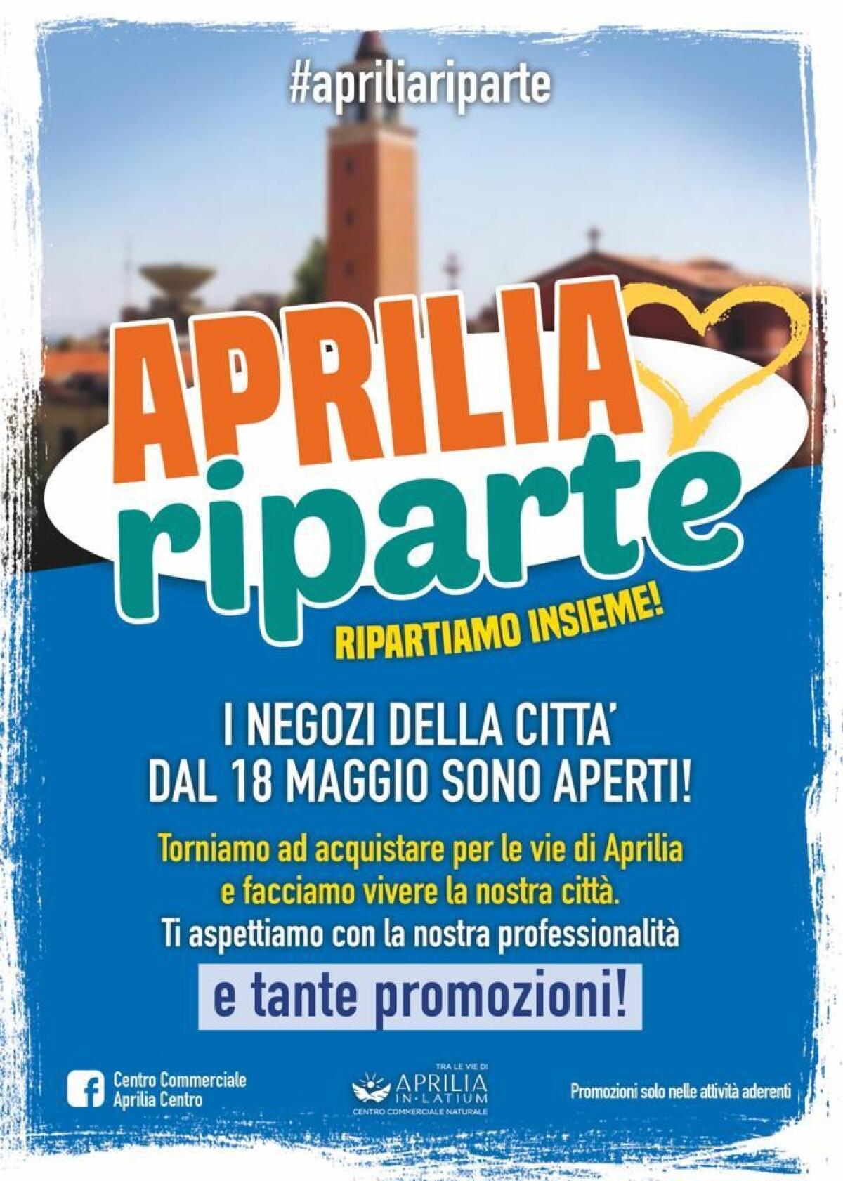 Aprilia Riparte, "Torniamo a fare acquisti nei nostri negozi,  cuore della città". - 