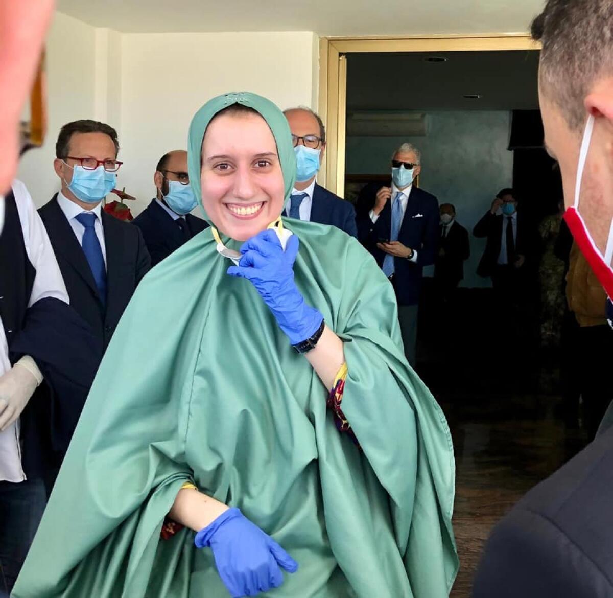 Atterrata a Ciampino Silvia Romano - 