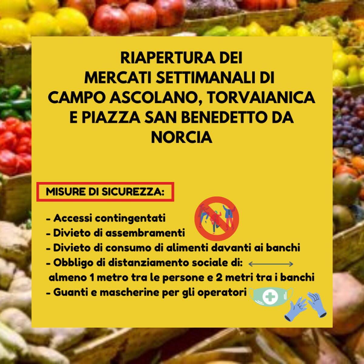 Il Comune di Pomezia riapre i mercati settimanali di Campo Ascolano e Torvaianica. - 