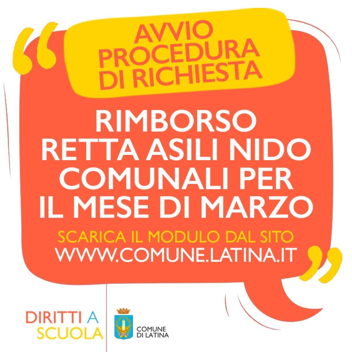 Asili nido comunali, a Latina è possibile richiedere il rimborso della retta di marzo 2020. - 