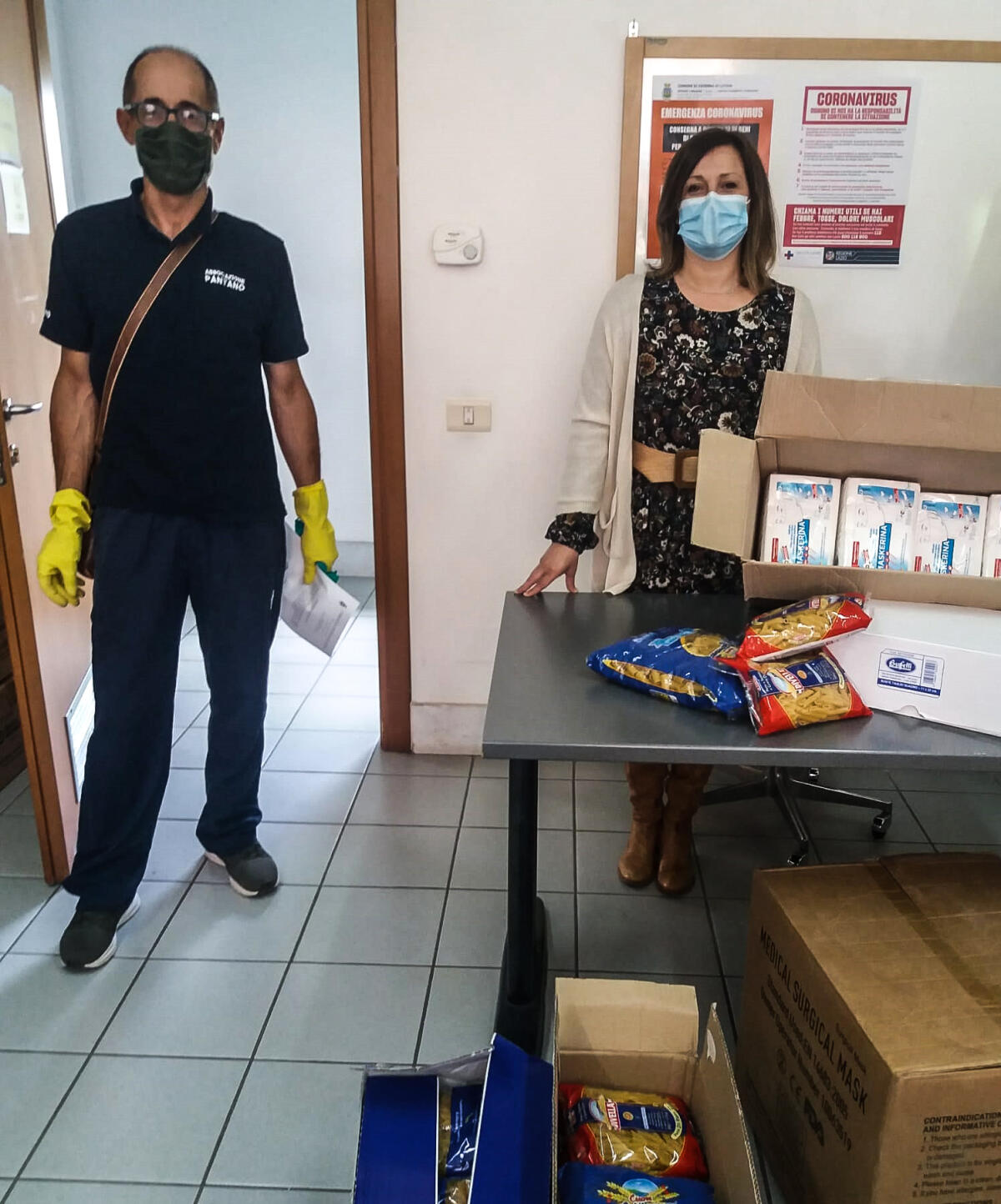 A Cisterna continuano le donazioni di generi alimentari e mascherine - 