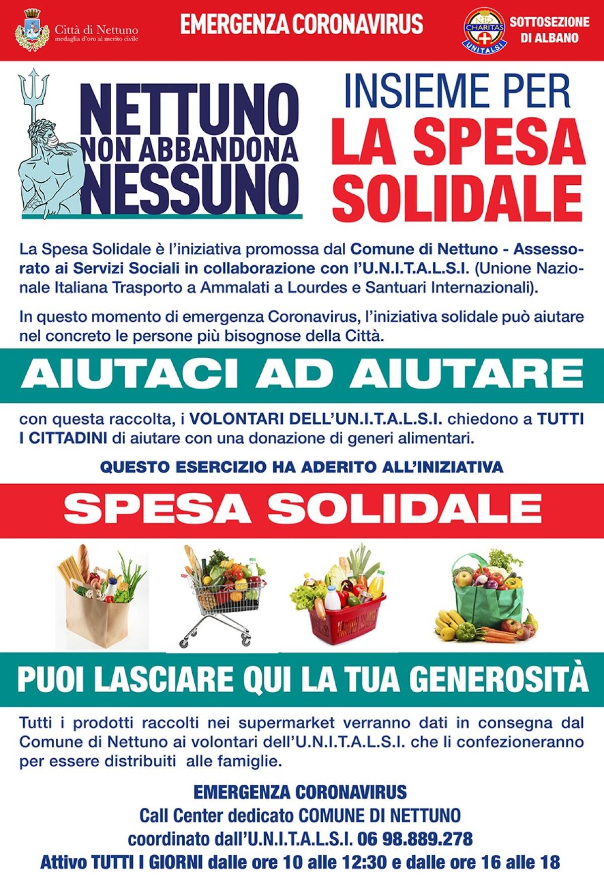 “Spesa Solidale” a Nettuno: ecco la lista dei supermercati aderenti. - 