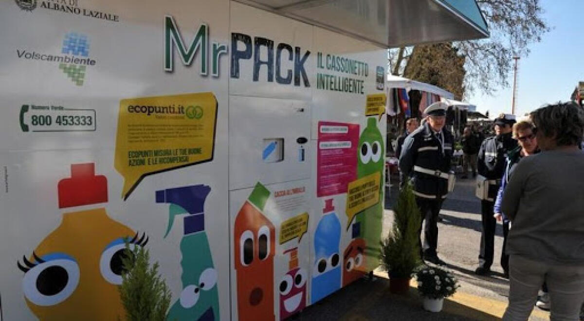 Ad Albano tornano in funzione le macchine mangia plastica “Mr Pack”. - 